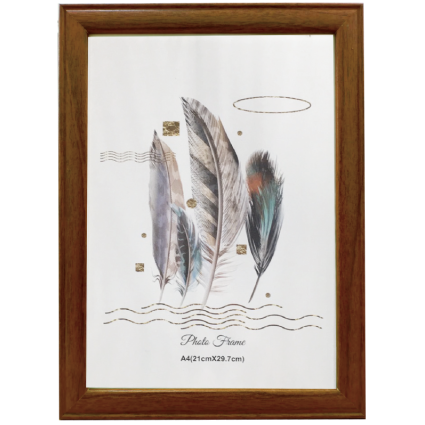 紅咖啡木紋獎狀框